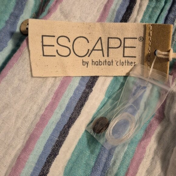 ESCAPE BY HABITAT Awning Stripe Dress Sz XL NWT - Picture 5 of 8